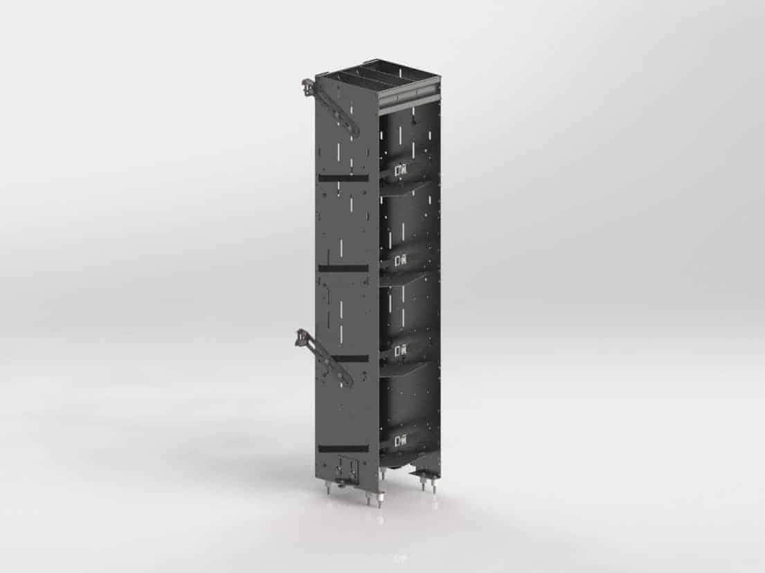 Ranger Design Partskeeper Parts Organizer Aluminum Storage Cabinet w/ 8  Carry Cases